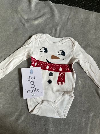 Body C&A bonhomme de neige 3M