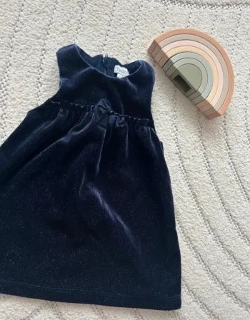 Robe velours bleue