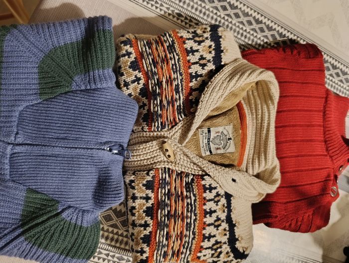 Gillet et pull garçon 24 mois lot de 3 - photo numéro 1