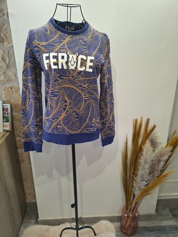 Sweat Catimini "Féroce" bleu et doré - 14 ans (164 cm)