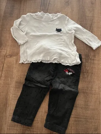 T-shirt manches longue Creeks et pantalon