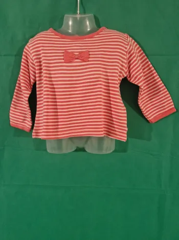 Pull rayé avec nœud décoratif 9 mois Tissaia