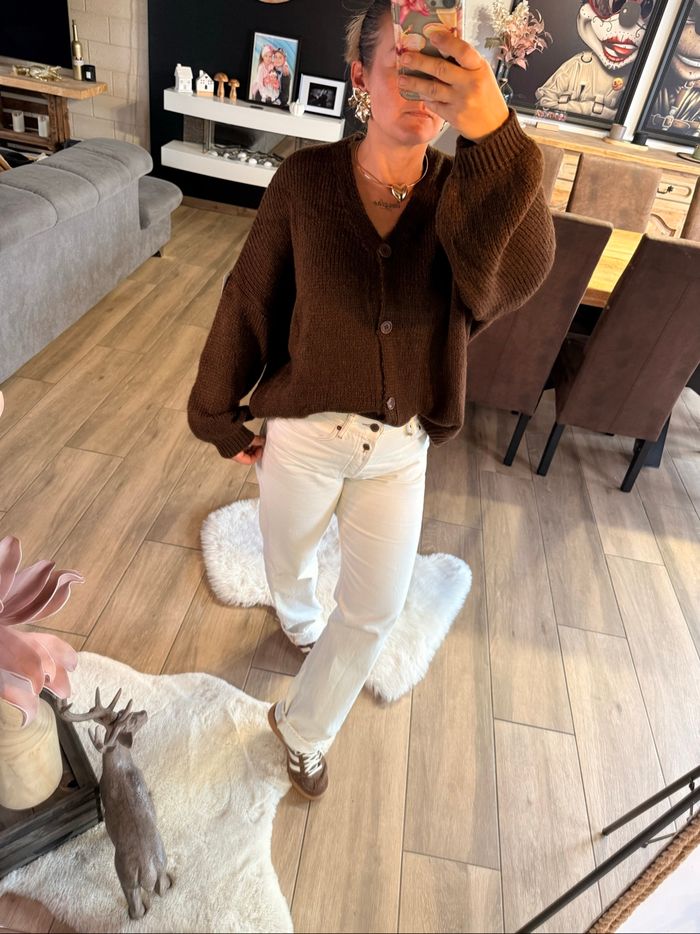 Gilet marron tout doux - photo numéro 3