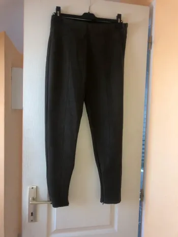 pantalon leggings zara velours marron