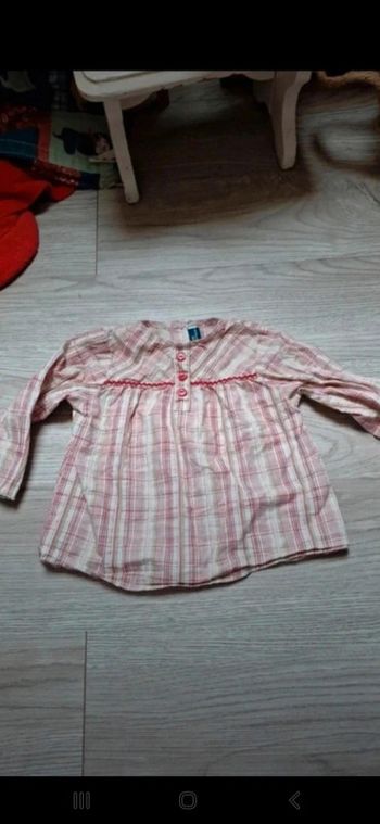 Blouse manches longues à carreaux Sergent Major 18mois 👻