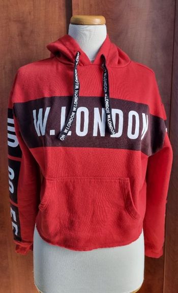 Sweat à capuche crop top taille M