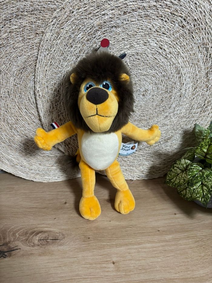 Neuf doudou mascotte lion jaune King jouet doudou et compagnie