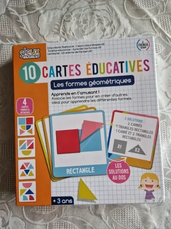 Boîte les 10 cartes éducatives les formes géométriques