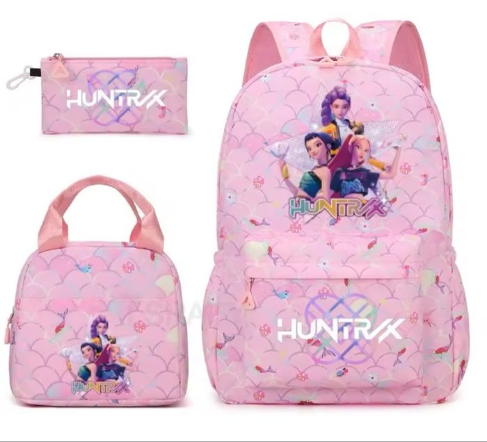 Ensemble 3 pièces sac à dos, sac à collation et plumier assortis KPop Demon Hunters Neuf et emballé - photo numéro 5