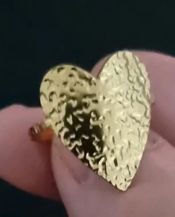 Bague doré acier inoxydable