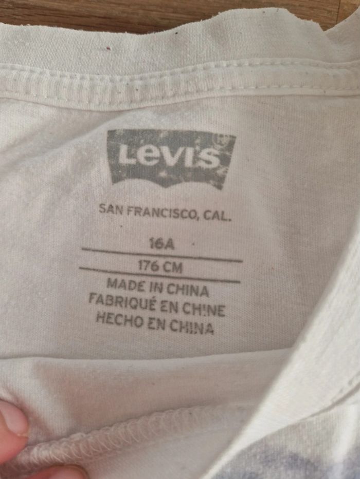 Tee-shirt MC Levi's 16ans blanc - photo numéro 2