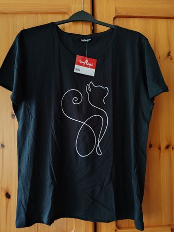 Tee shirt imprime chat