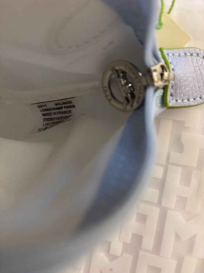 Mini sac Longchamp couleur Turquoise - photo numéro 4