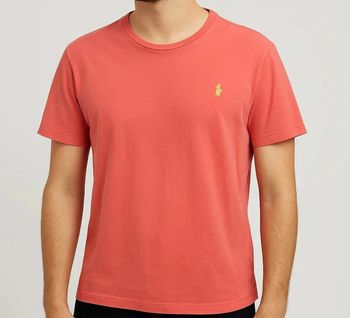 T-shirt Ralph Lauren Vintage Y2K Corail Logo Vert – Custom Fit M