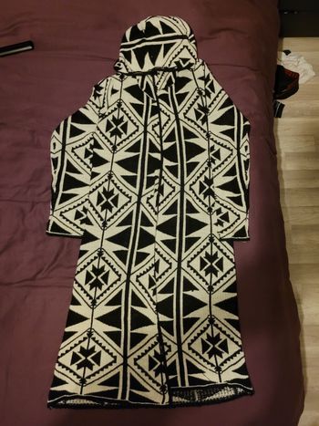 Gilet long à capuche