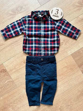 Ensemble chemise pantalon 3 mois Orchestra