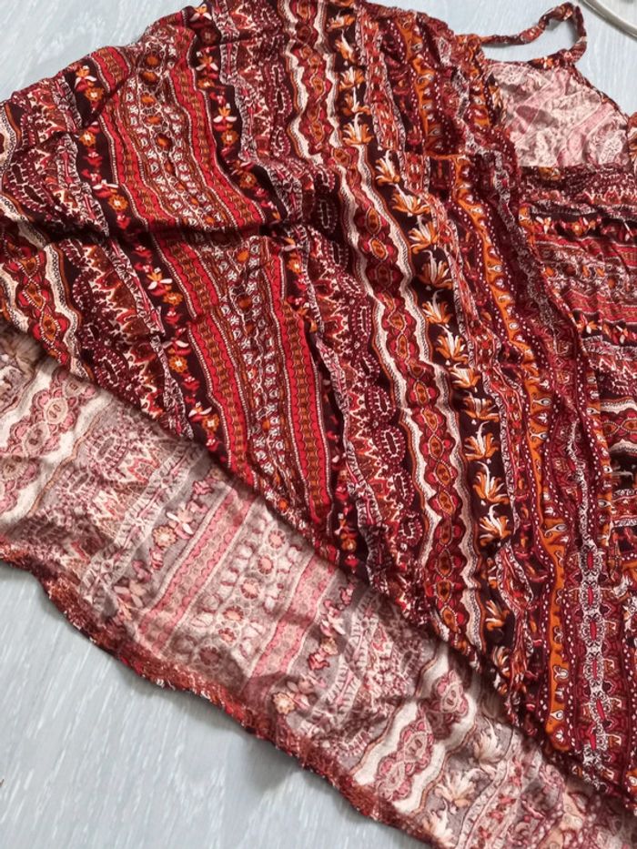 Debardeur femme t40 marron motif - photo numéro 4