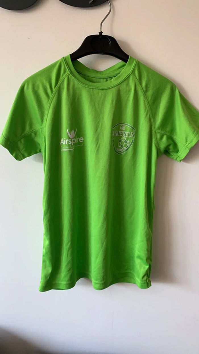 Tee shit vert football Wimereux 12 ans