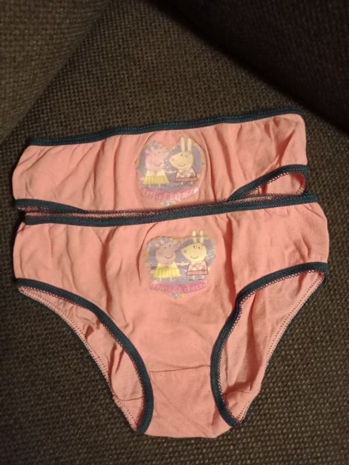 Lot de 2 culottes roses Peppa Pig