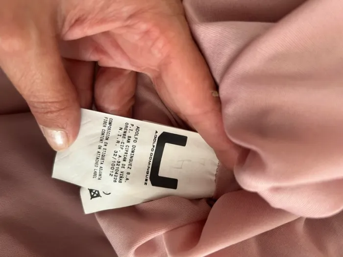 Adolfo Dominguez robe été rose poudré nude femme, taille 36 - photo numéro 4