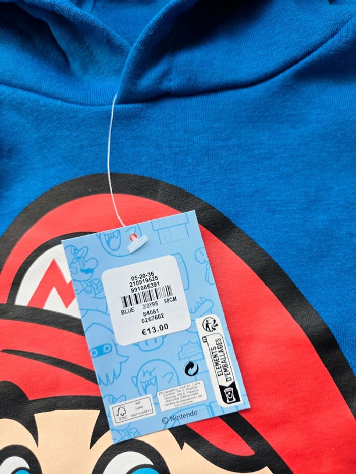 Boy: sweat Mario neuf Primark 3 ans - photo numéro 5