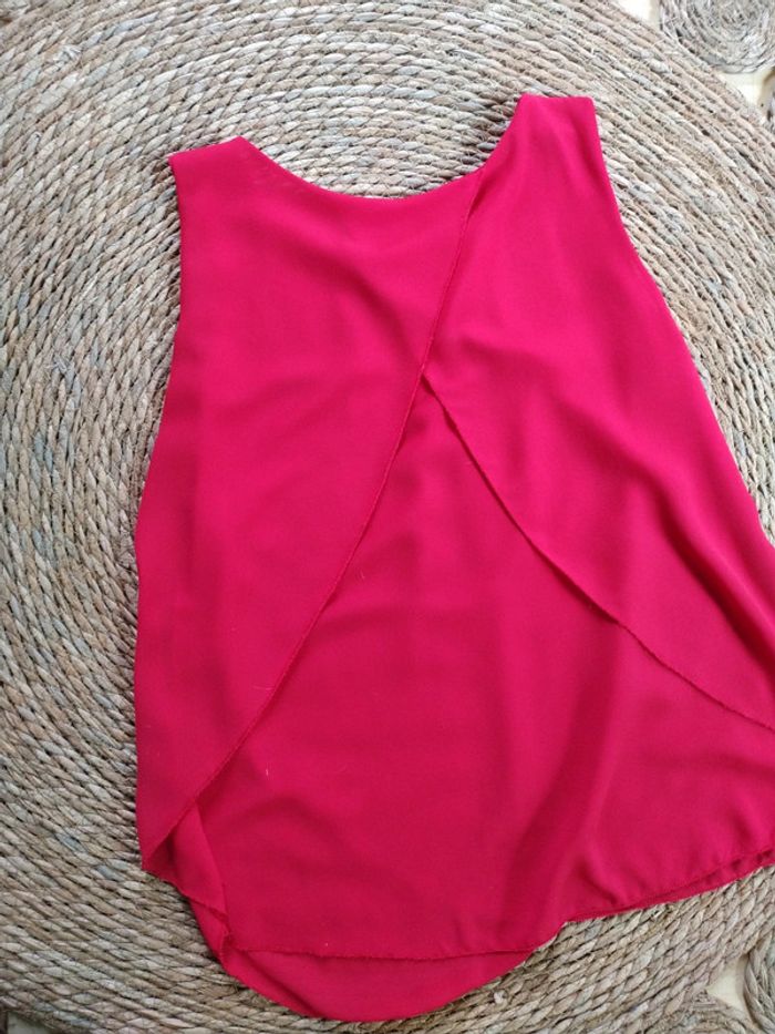 Top rouge en voile taille M - photo numéro 5