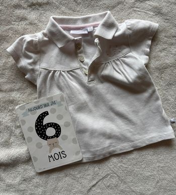 Polo manche courte blanc noukies