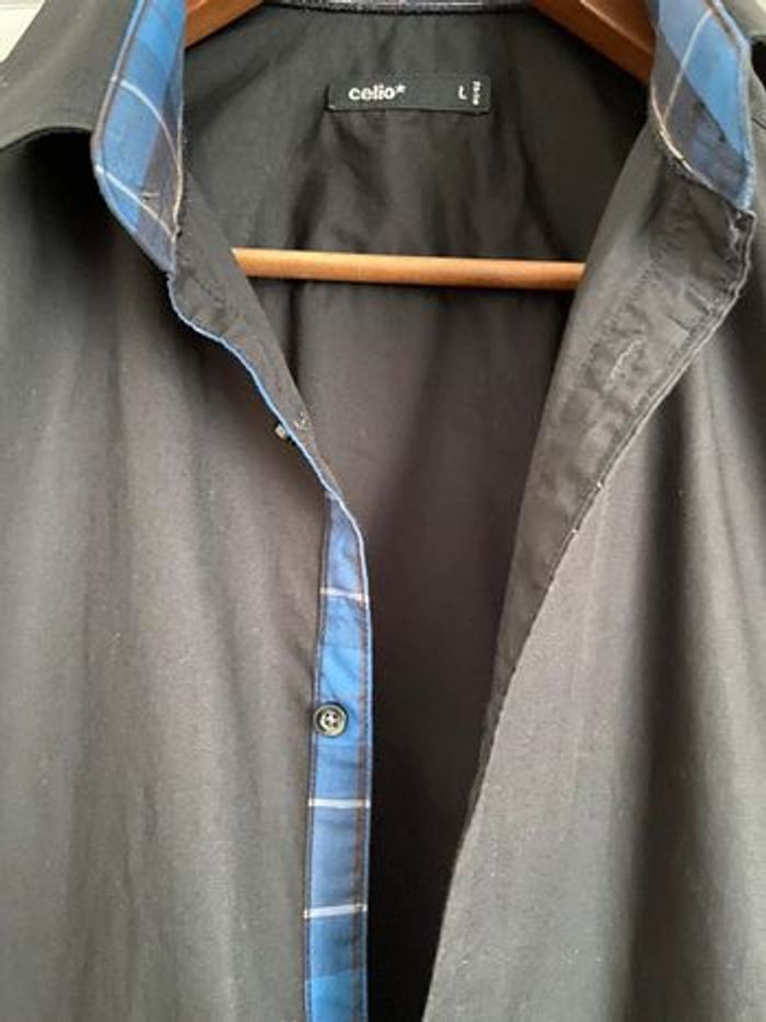 Chemise noire Celio L 41/42 portée 1 fois - photo numéro 2