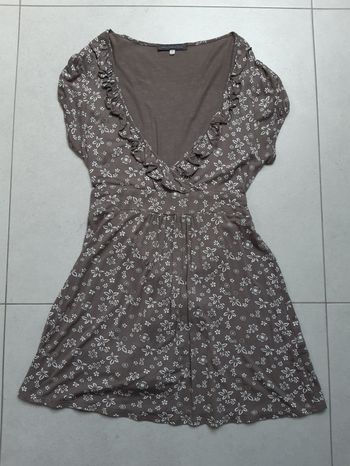 Robe avec fleurs Cassis taille 1 (S)