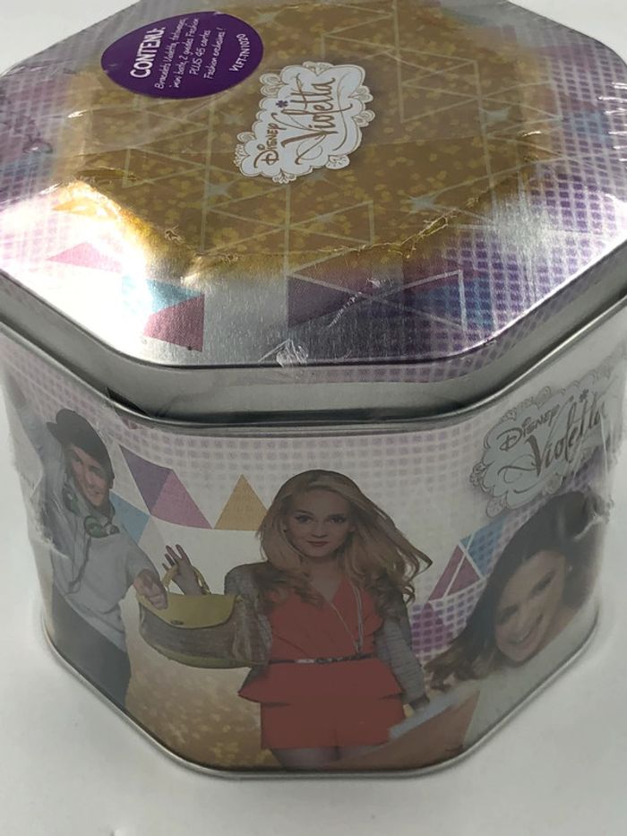 Boîte métallique de cartes et accessoires Disney Violetta neuf - photo numéro 4
