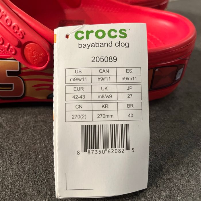 Crocs cars flash Mc Queen taille 42-43 - photo numéro 2