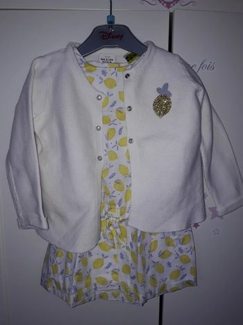 Superbe ensemble tape à l'œil robe et gilet