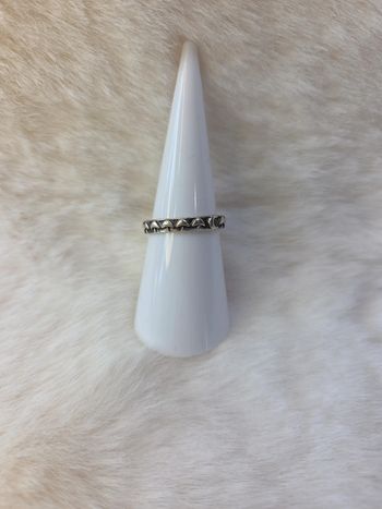 Bague en acier inoxydable argenté