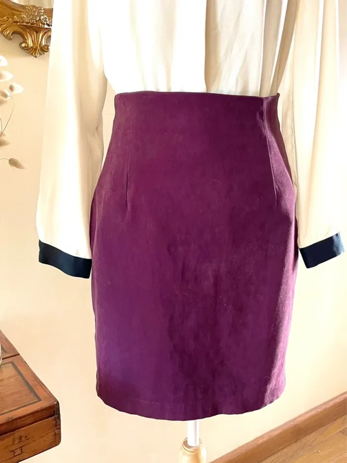 Sublime Jupe Vintage Kiabi - Bordeaux/Aubergine - Touché Pêche - photo numéro 2