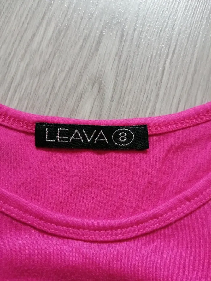 Tee-shirt rose à strass / leava / (8ans) - photo numéro 3