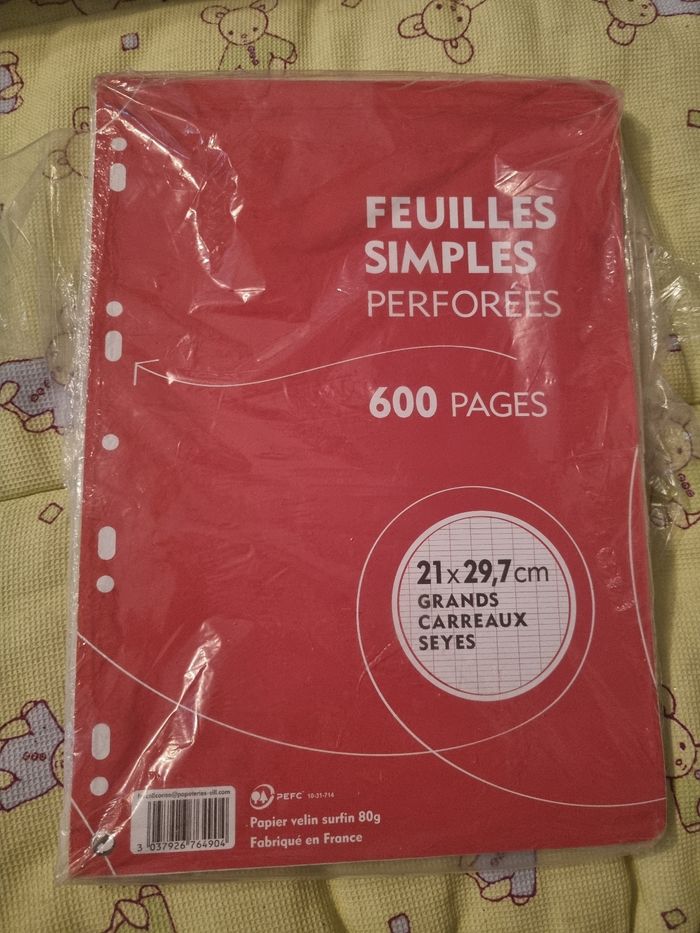 Lot de feuilles simples et copies doubles - photo numéro 4