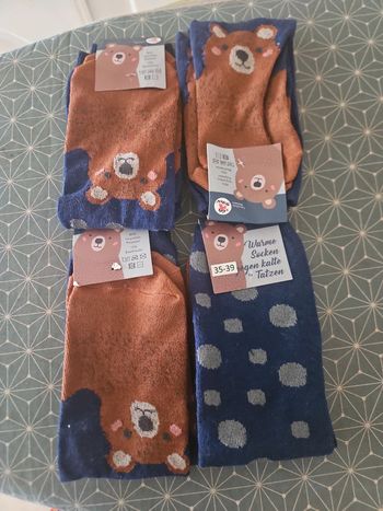 Lot 4 paires  chaussettes ourson 35-39