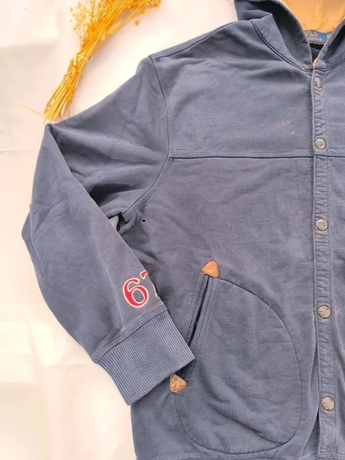 Sweat veste Ralph Lauren homme old school bon état taille XL - photo numéro 10