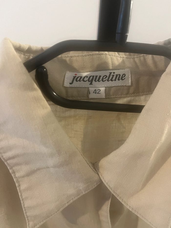 Chemisier long beige Taille 42 - photo numéro 3