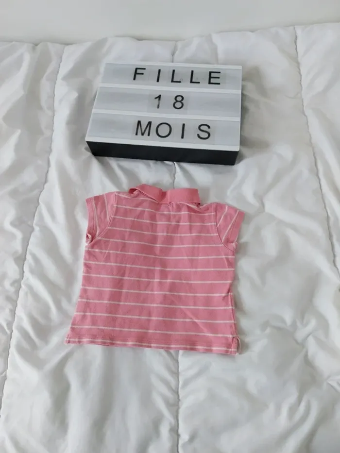 Polo manche courte fille 18 mois - photo numéro 2