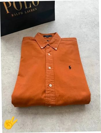 Chemise Ralph Lauren manches longues Taille S orange Homme Men CHE133