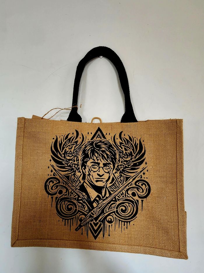Sac  harry potter sac cabas sac en toile de jute