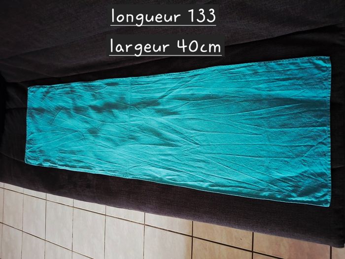 Linge de table turquoise - photo numéro 2