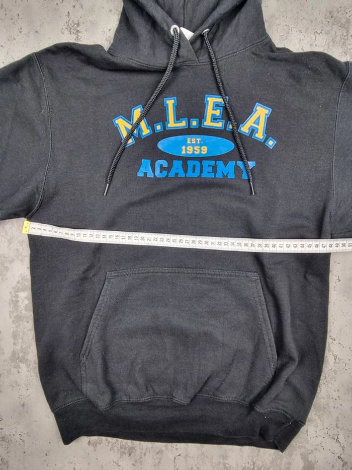 Pull à capuche universitaire "MLEA Academy" Noir – Taille S Hommes - photo numéro 9