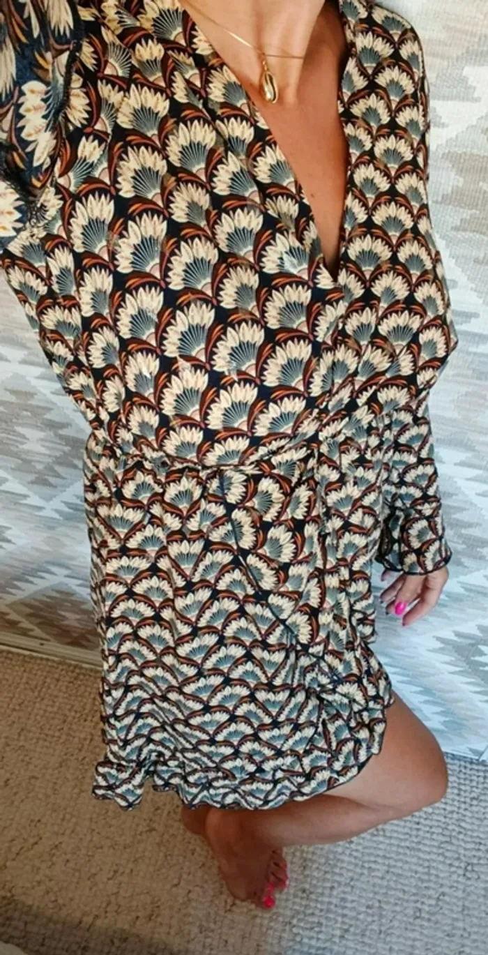 Robe fluide et légère Lilie Rose taille élastique Taille unique - photo numéro 2