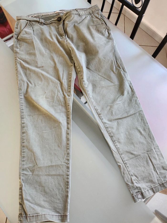 Jean Regular Fit de couleur Kaki de marque Kiabi et de taille 46 - photo numéro 3