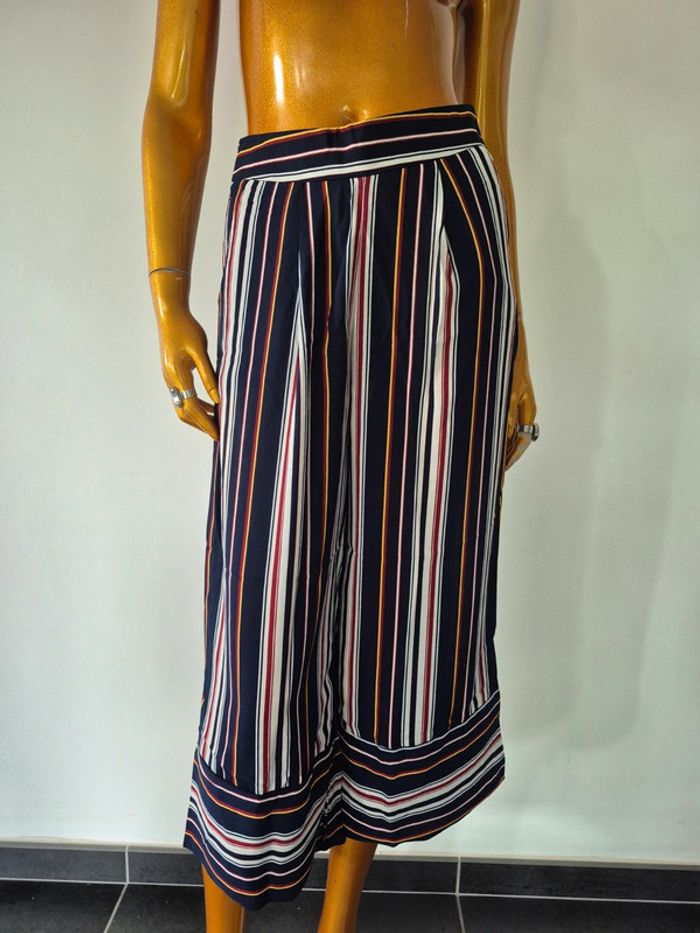 Pantalon Court Large Bleu