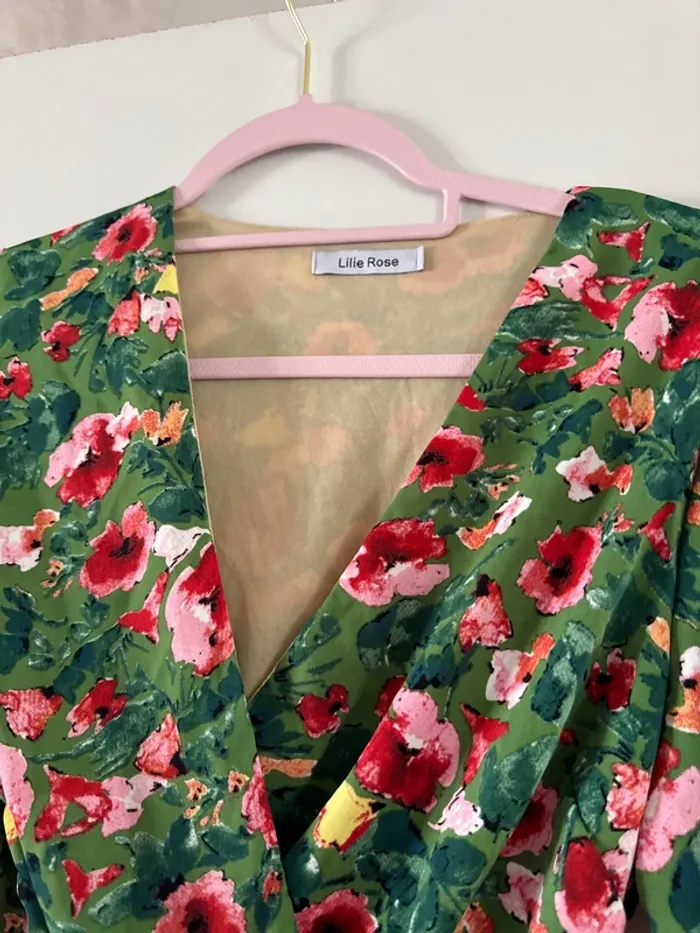 Robe d’été imprimé fleuri taille S/M lillie rose - photo numéro 5