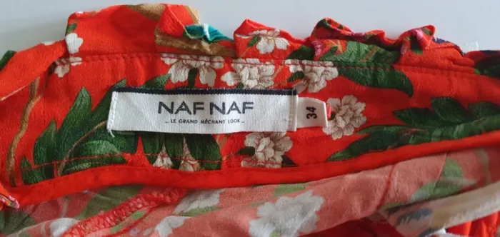 Naf Naf short rouge fleuri - photo numéro 6