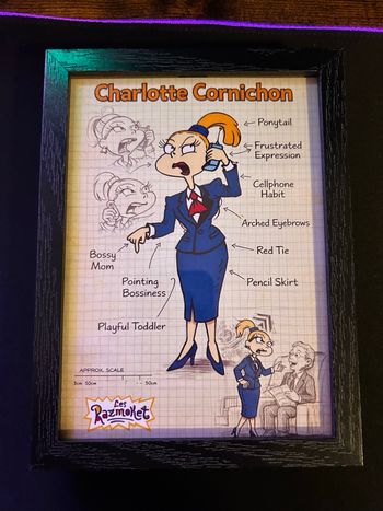 Charlotte Cornichon – Les Razmoket | Cadre illustré 13×18 cm